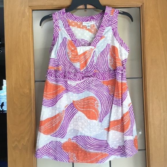 Maternity sleeveless cotton blouse - Picture 1 of 4